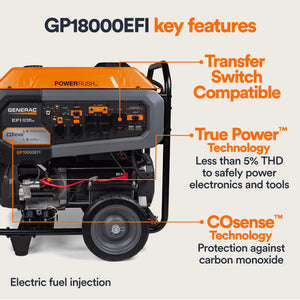 Generac Portable Generator, 18000