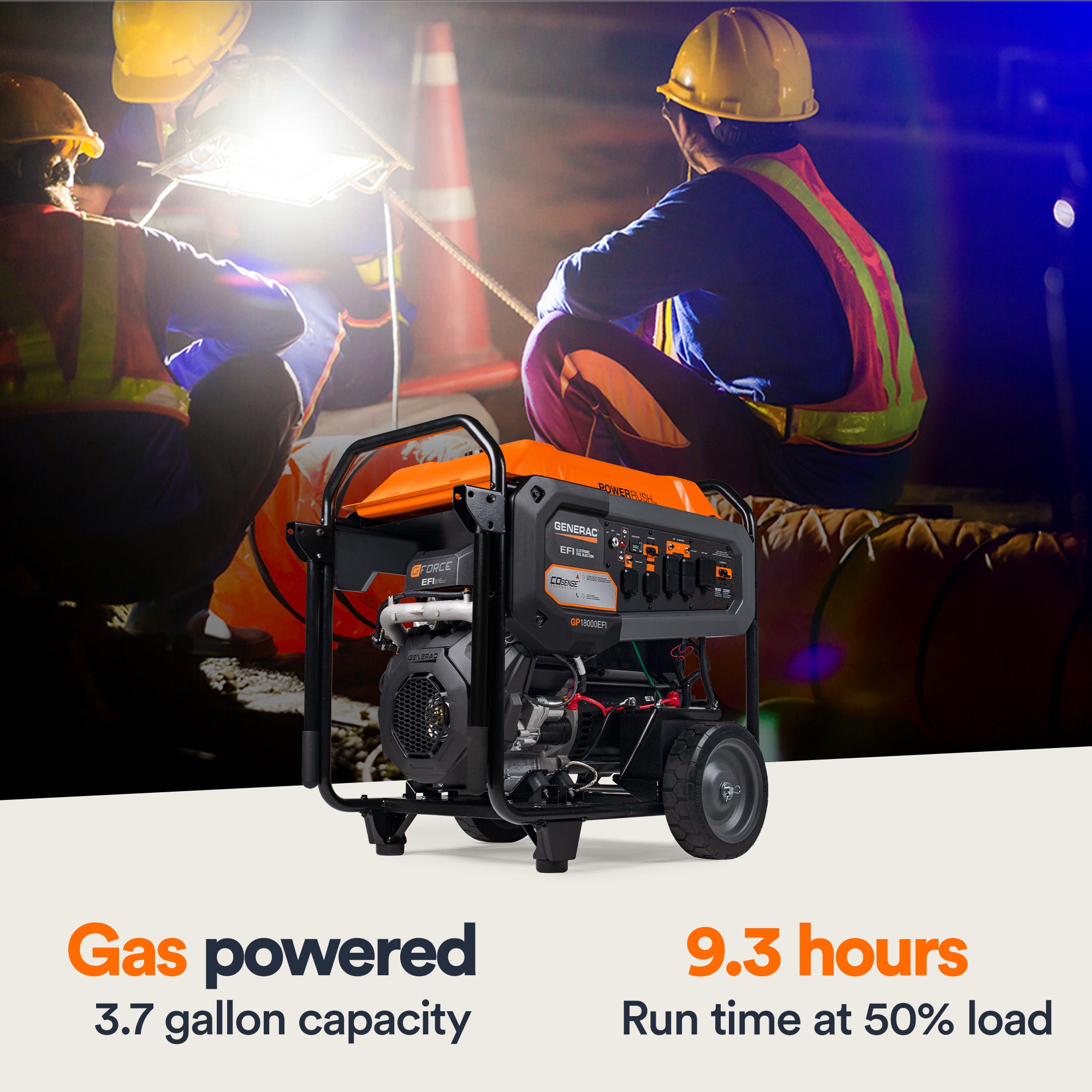 Generac Portable Generator, 18000